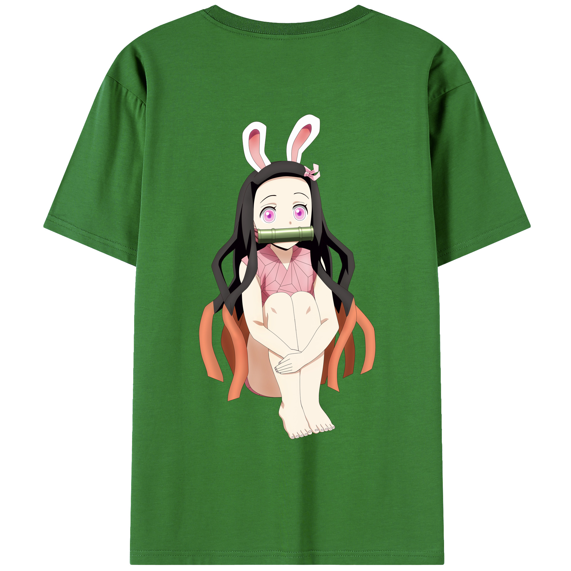 （画像用） 鬼滅の刃（きめつのやいば）竈門 禰󠄀豆子／かまど ねずこ Kamado Nezuko レディース半袖Tシャツ(バックプリント)